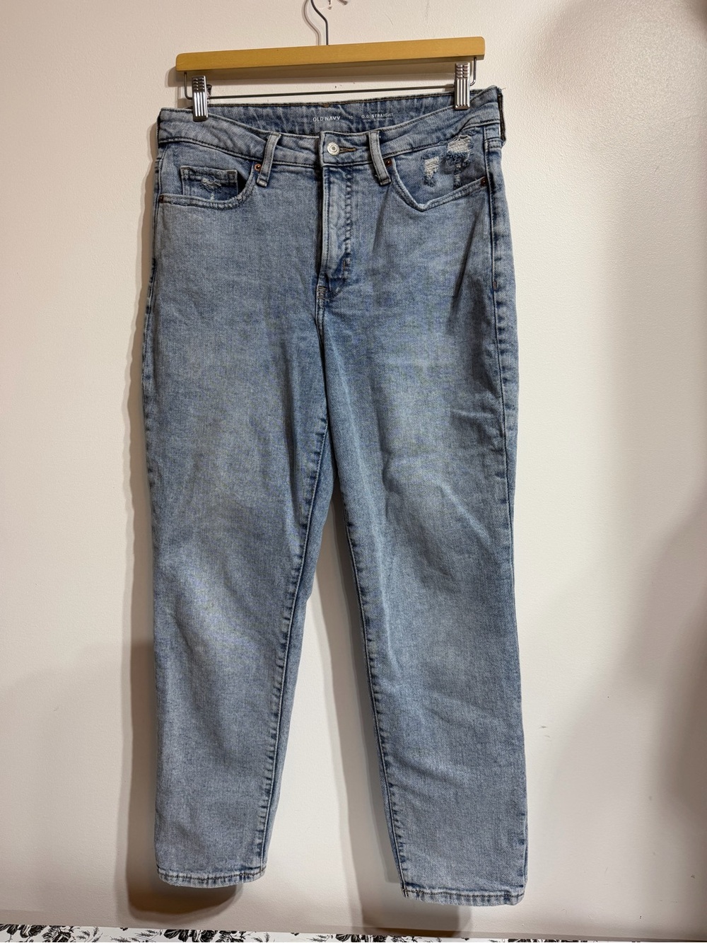 Old Navy High-Rise O.G. Straight Light Wash Jeans Size 10